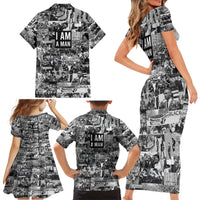 Black Power Family Matching Short Sleeve Bodycon Dress and Hawaiian Shirt African American Culture - Wonder Print Shop