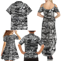Black Power Family Matching Summer Maxi Dress and Hawaiian Shirt African American Culture - Wonder Print Shop