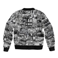 Black Power Sleeve Zip Bomber Jacket African American Culture - Wonder Print Shop