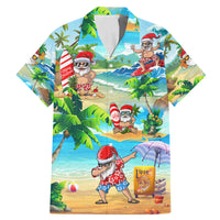 Guam Christmas Family Matching Mermaid Dress and Hawaiian Shirt Santa Claus Beach and Wave - Wonder Print Shop