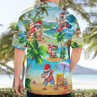 Guam Christmas Hawaiian Shirt Santa Claus Beach and Wave - Wonder Print Shop