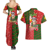 Hawaii Christmas Couples Matching Summer Maxi Dress and Hawaiian Shirt Mele Kalikimaka Kanaka Maoli - Wonder Print Shop