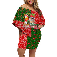 Hawaii Christmas Off Shoulder Short Dress Mele Kalikimaka Kanaka Maoli - Wonder Print Shop