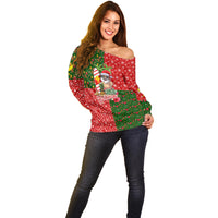 Hawaii Christmas Off Shoulder Sweater Mele Kalikimaka Kanaka Maoli - Wonder Print Shop