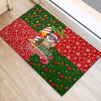 Hawaii Christmas Rubber Doormat Mele Kalikimaka Kanaka Maoli - Wonder Print Shop