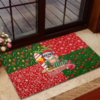 Hawaii Christmas Rubber Doormat Mele Kalikimaka Kanaka Maoli - Wonder Print Shop