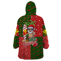 Hawaii Christmas Wearable Blanket Hoodie Mele Kalikimaka Kanaka Maoli - Wonder Print Shop