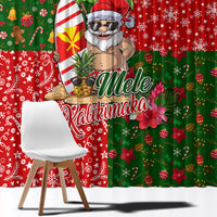 Hawaii Christmas Window Curtain Mele Kalikimaka Kanaka Maoli - Wonder Print Shop