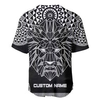 Geometric Head Lion Baseball Jersey - Wonder Print Shop