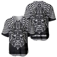 Geometric Head Lion Baseball Jersey - Wonder Print Shop