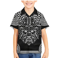 Geometric Head Lion Family Matching Mermaid Dress and Hawaiian Shirt - Wonder Print Shop
