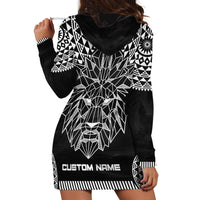Geometric Head Lion Hoodie Dress - Wonder Print Shop