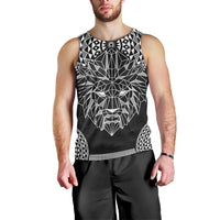 Geometric Head Lion Men Tank Top - Wonder Print Shop