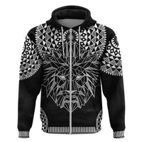 Geometric Head Lion Zip Hoodie - Wonder Print Shop