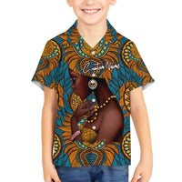 Personalized Black Girl Flora Family Matching Long Sleeve Bodycon Dress and Hawaiian Shirt African Women - Wonder Print Shop