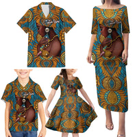 Personalized Black Girl Flora Family Matching Puletasi and Hawaiian Shirt African Women - Wonder Print Shop
