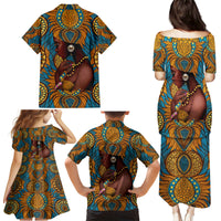 Personalized Black Girl Flora Family Matching Puletasi and Hawaiian Shirt African Women - Wonder Print Shop