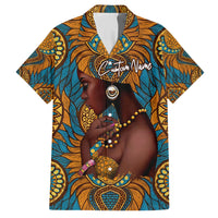 Personalized Black Girl Flora Family Matching Short Sleeve Bodycon Dress and Hawaiian Shirt African Women - Wonder Print Shop