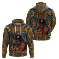 Personalized Black Girl Flora Hoodie African Women - Wonder Print Shop