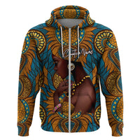 Personalized Black Girl Flora Hoodie African Women - Wonder Print Shop