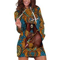 Personalized Black Girl Flora Hoodie Dress African Women - Wonder Print Shop