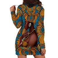 Personalized Black Girl Flora Hoodie Dress African Women - Wonder Print Shop
