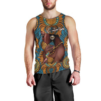Personalized Black Girl Flora Men Tank Top African Women - Wonder Print Shop