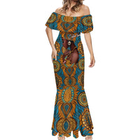 Personalized Black Girl Flora Mermaid Dress African Women - Wonder Print Shop