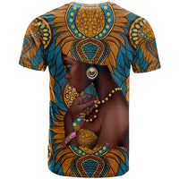 Personalized Black Girl Flora T Shirt African Women - Wonder Print Shop