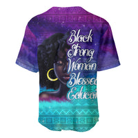 Black Strong Women Blessed Educated Baseball Jersey African Girl - Wonder Print Shop