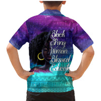 Black Strong Women Blessed Educated Family Matching Mermaid Dress and Hawaiian Shirt African Girl - Wonder Print Shop