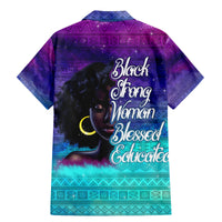 Black Strong Women Blessed Educated Family Matching Mermaid Dress and Hawaiian Shirt African Girl - Wonder Print Shop
