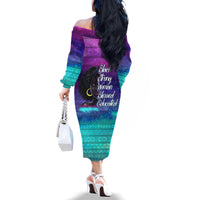 Black Strong Women Blessed Educated Family Matching Off Shoulder Long Sleeve Dress and Hawaiian Shirt African Girl - Wonder Print Shop