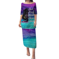 Black Strong Women Blessed Educated Family Matching Puletasi and Hawaiian Shirt African Girl - Wonder Print Shop