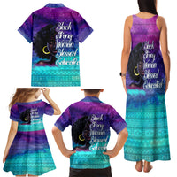 Black Strong Women Blessed Educated Family Matching Tank Maxi Dress and Hawaiian Shirt African Girl - Wonder Print Shop