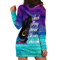 Black Strong Women Blessed Educated Hoodie Dress African Girl - Wonder Print Shop