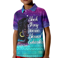 Black Strong Women Blessed Educated Kid Polo Shirt African Girl - Wonder Print Shop