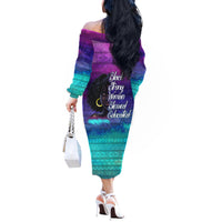 Black Strong Women Blessed Educated Off The Shoulder Long Sleeve Dress African Girl - Wonder Print Shop