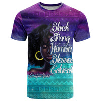 Black Strong Women Blessed Educated T Shirt African Girl - Wonder Print Shop