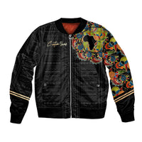 Personalized Sleeve African Pattern Bomber Jacket Multi-Colored - Wonder Print Shop