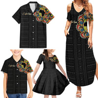 Personalized Sleeve African Pattern Family Matching Summer Maxi Dress and Hawaiian Shirt Multi-Colored - Wonder Print Shop