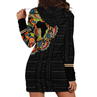 Personalized Sleeve African Pattern Hoodie Dress Multi-Colored - Wonder Print Shop