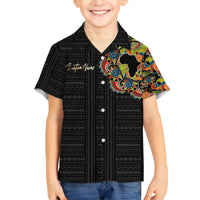Personalized Sleeve African Pattern Kid Hawaiian Shirt Multi-Colored - Wonder Print Shop