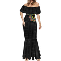 Personalized Sleeve African Pattern Mermaid Dress Multi-Colored - Wonder Print Shop