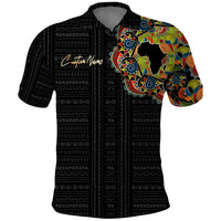 Personalized Sleeve African Pattern Polo Shirt Multi-Colored - Wonder Print Shop