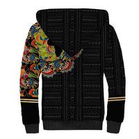 Personalized Sleeve African Pattern Sherpa Hoodie Multi-Colored - Wonder Print Shop