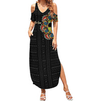 Personalized Sleeve African Pattern Summer Maxi Dress Multi-Colored - Wonder Print Shop