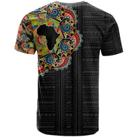 Personalized Sleeve African Pattern T Shirt Multi-Colored - Wonder Print Shop