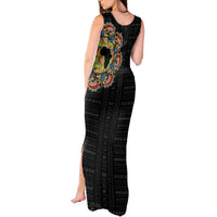 Personalized Sleeve African Pattern Tank Maxi Dress Multi-Colored - Wonder Print Shop