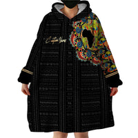 Personalized Sleeve African Pattern Wearable Blanket Hoodie Multi-Colored - Wonder Print Shop